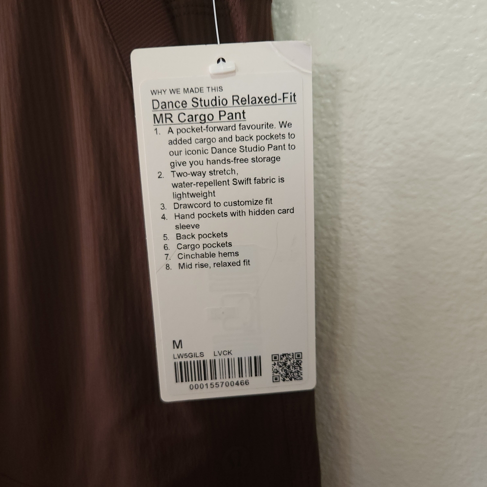 Lululemon Size Medium Espresso Dance Studio Cargo Pants - Picture 7 of 9